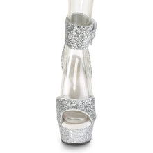 Load image into Gallery viewer, DELIGHT-691LG 6&quot; Heel Silver Glitter Pole Dancing Platforms