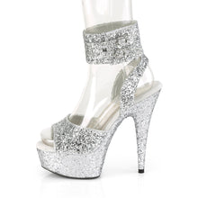 Load image into Gallery viewer, DELIGHT-691LG 6&quot; Heel Silver Glitter Pole Dancing Platforms