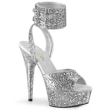 Load image into Gallery viewer, DELIGHT-691LG 6&quot; Heel Silver Glitter Pole Dancing Platforms