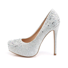 Load image into Gallery viewer, DESTINY-06R Fabulicious 5 Inch Heel Silver Glitter Sexy Shoe