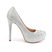 Load image into Gallery viewer, DESTINY-06R Fabulicious 5 Inch Heel Silver Glitter Sexy Shoe