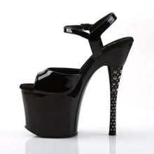 Load image into Gallery viewer, DIAMOND-709 7&quot; Heel Black Patent Pole Dancing Platforms