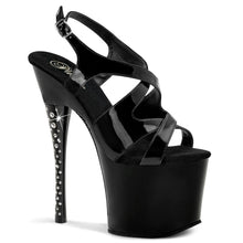 Load image into Gallery viewer, DIAMOND-730 7&quot; Heel Black Patent Pole Dancing Platforms