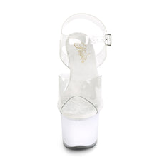 Load image into Gallery viewer, DISCOLITE-708 7&quot; Clear and White Glow Pole Dancer Platforms