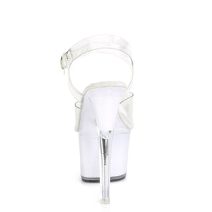 DISCOLITE-708 7" Clear and White Glow Pole Dancer Platforms