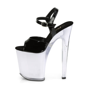 DISCOLITE-809 8" Black and White Glow Pole Dancer Platforms