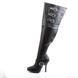 DIVA-3006X Funtasma 3" Heel Black Wide Width Knee High Boots