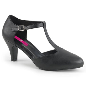 DIVINE-415 Pleaser Pink Label 3 Inch Heel Black Fetish Shoes