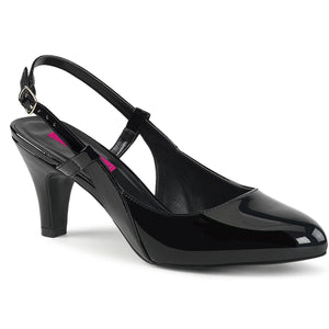 DIVINE-418 Pink Label 3" Heel Black Patent Fetish Footwear