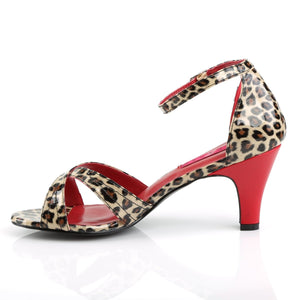 DIVINE-435 Pink Label 3" Heel Cheetah Print Fetish Footwear