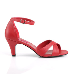 DIVINE-435 Pleaser Pink Label 3 Inch Heel Red Fetish Shoes