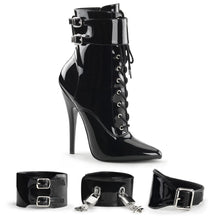 Load image into Gallery viewer, DOMINA-1023 Devious Fetish 6&quot; Heel Black Patent Erotic Shoe