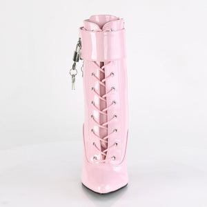 DOMINA-1023 Devious Fetish Heel 6 Inch Baby Pink Kinky Boots