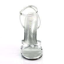 Load image into Gallery viewer, DOMINA-108 Devious Fetish Footwear 6 Inch Heel Silver Shoes