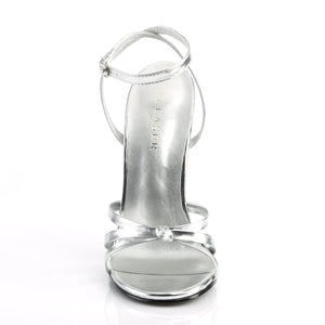 DOMINA-108 Devious Fetish Footwear 6 Inch Heel Silver Shoes