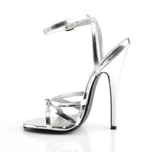 Load image into Gallery viewer, DOMINA-108 Devious Fetish Footwear 6 Inch Heel Silver Shoes