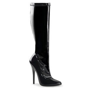 DOMINA-2000 Devious 6 Inch Heel Black Stretch Kinky Boots