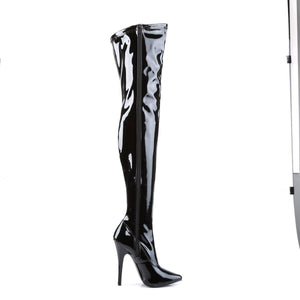 DOMINA-3000 Devious 6 Inch Heel Black Patent Kinky Boots