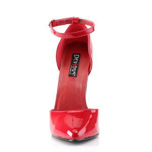 DOMINA-402 Devious Fetish Footwear 6 Inch Heel Red Shoes