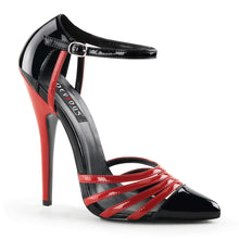 Load image into Gallery viewer, DOMINA-412 Devious 6 Inch Heel Black and Red Exotic Shoes