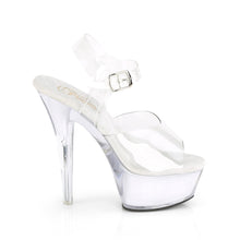 Load image into Gallery viewer, ECHOLITE-208 6&quot; Heel Clear &amp; White Glow Pole Dancer Platform