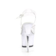 Load image into Gallery viewer, ECHOLITE-708 7&quot; Heel Clear White Glow Pole Dancer Platforms