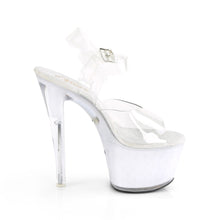 Load image into Gallery viewer, ECHOLITE-708 7&quot; Heel Clear White Glow Pole Dancer Platforms