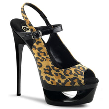 Load image into Gallery viewer, ECLIPSE-656 6.5&quot; Heel Tan Leopard Print Pole Dancer Shoes