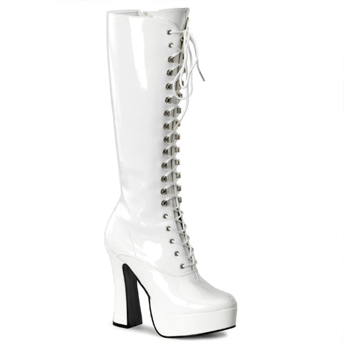 ELECTRA-2020 5 Inch Heel White Patent Pole Dancing Platforms