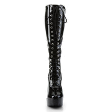 Load image into Gallery viewer, ELECTRA-2023 5&quot; Black Stretch Patent Pole Dancer Platforms