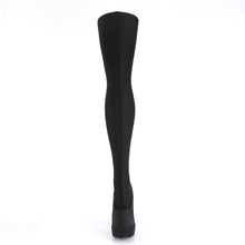 Load image into Gallery viewer, ELECTRA-3000 5&quot; Heel Black Stretch Lycra Pole Dancer Shoes