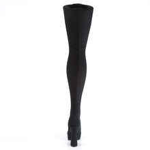 Load image into Gallery viewer, ELECTRA-3000 5&quot; Heel Black Stretch Lycra Pole Dancer Shoes