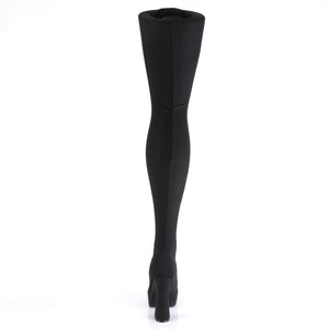 ELECTRA-3000 5" Heel Black Stretch Lycra Pole Dancer Shoes