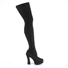 Load image into Gallery viewer, ELECTRA-3000 5&quot; Heel Black Stretch Lycra Pole Dancer Shoes