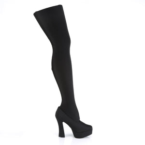 ELECTRA-3000 5" Heel Black Stretch Lycra Pole Dancer Shoes