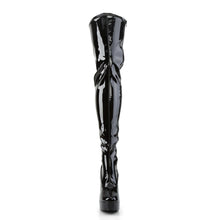 Load image into Gallery viewer, ELECTRA-3000Z 5&quot; Black Stretch Patent Pole Dancer Platforms