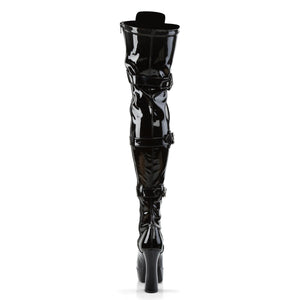 ELECTRA-3028 5" Black Stretch Patent Pole Dancer Platforms