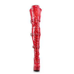 ELECTRA-3028 Pleaser 5 Inch Heel Red Pole Dancing Platforms