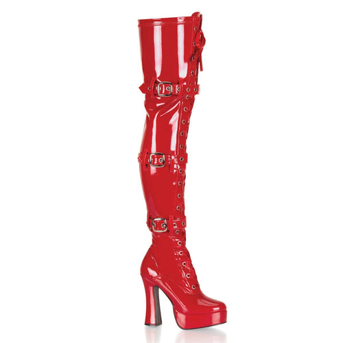 ELECTRA-3028 Pleaser 5 Inch Heel Red Pole Dancing Platforms