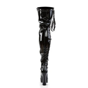 ELECTRA-3050 5" Black Stretch Patent Pole Dancer Platforms