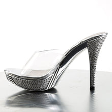 Load image into Gallery viewer, ELEGANT-401 Posing Competition Clear Silver Sexy Shoes