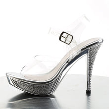 Load image into Gallery viewer, ELEGANT-408 Posing Competition Heel Clear Silver Sexy Shoes