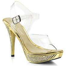 Load image into Gallery viewer, ELEGANT-408 Posing Competition Heel Clear Gold Sexy Shoes