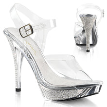 Load image into Gallery viewer, ELEGANT-408 Posing Competition Heel Clear Silver Sexy Shoes