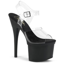 Load image into Gallery viewer, ESTEEM-708 7&quot; Heel Clear and Black Pole Dancing Platforms