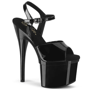 ESTEEM-709 7" Heel Black Patent Pole Dancing Platforms