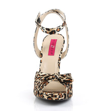 Load image into Gallery viewer, EVE-01 Pink Label 5&quot; Heel Cheetah Satin Platform Shoes