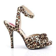 Load image into Gallery viewer, EVE-01 Pink Label 5&quot; Heel Cheetah Satin Platform Shoes