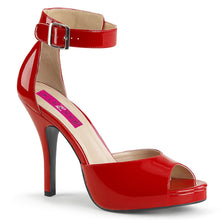 Load image into Gallery viewer, EVE-02 Pleaser Pink Label 5 Inch Heel Red Platform Shoes