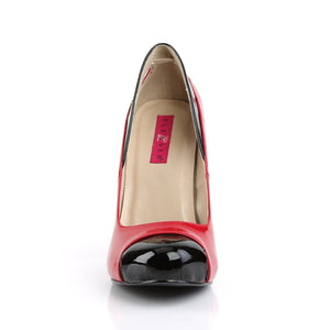 EVE-07 Pink Label 5" Heel Black and Red Platform Shoes